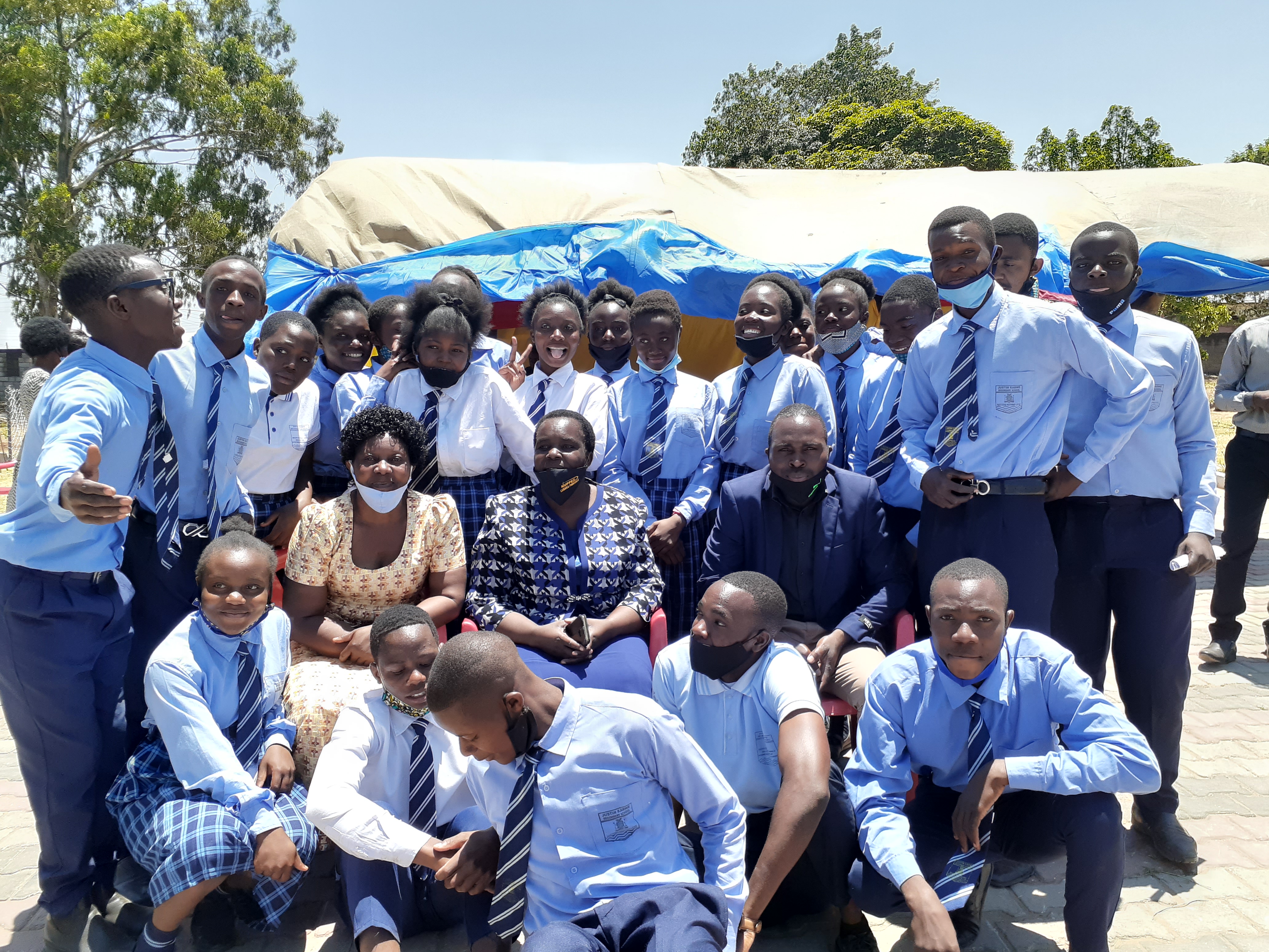 Justin Kabwe Secondary School students